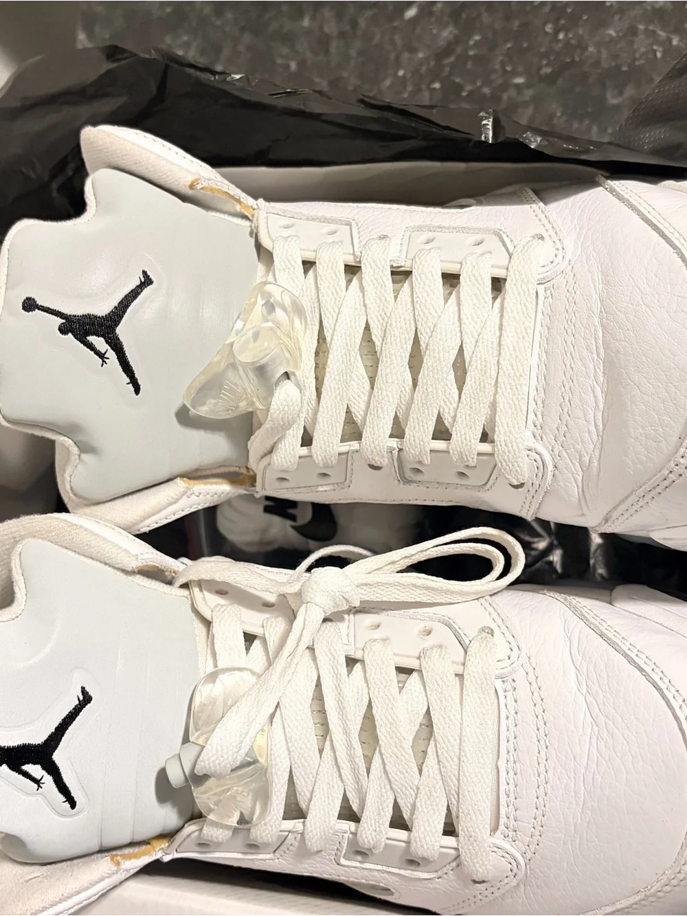 Jordan Air Retro 5 White Black Men's Sneakers